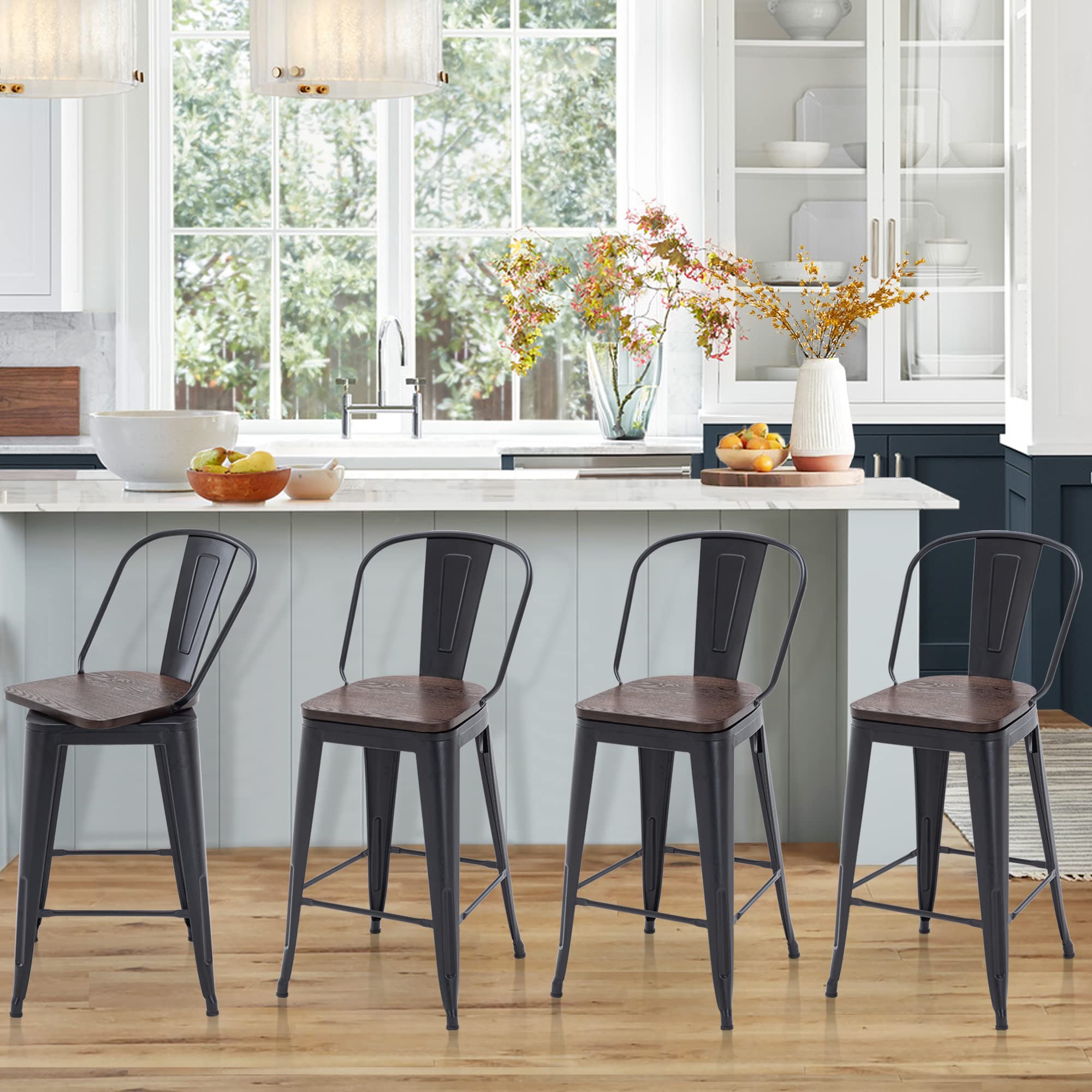 Changjie Furniture Metal Bar Stools Counter Height Stool Bar Stools Set