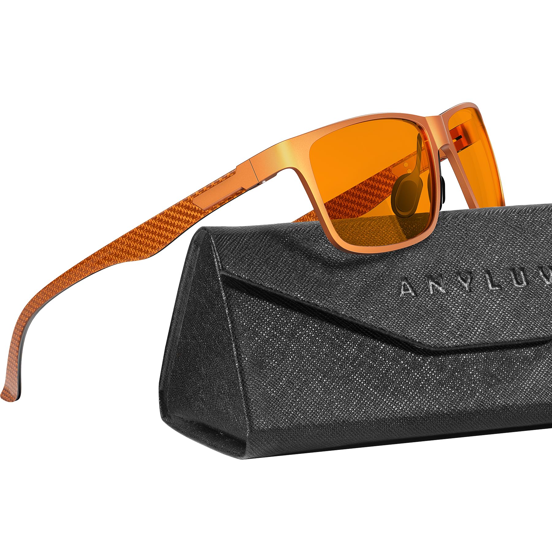 ANYLUV Blue Light Blocking Glasses Men Computer Gaming Glasses Lightweight Al-Mg Metal Anti Eyestrain Eye Protection