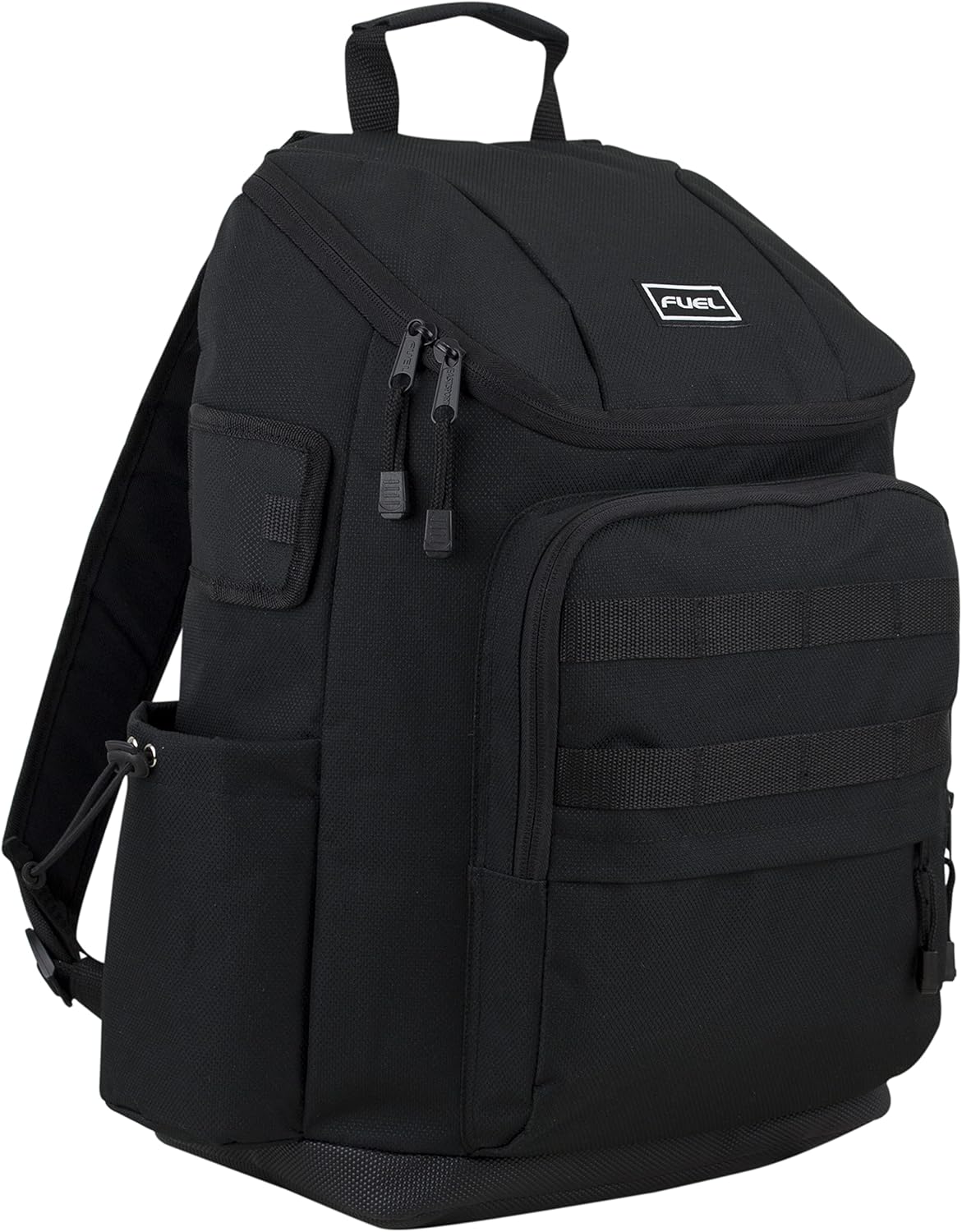 FUEL Multi-Pocket Cargo Backpack with High Capacity Top-Loader Entry, Black