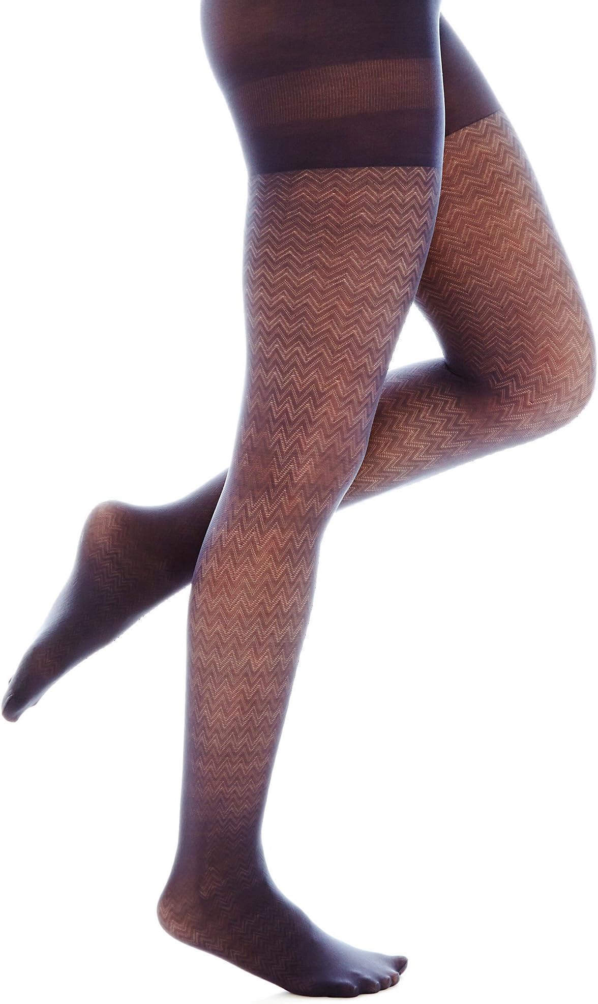 Mixit Zigzag Tights Navy Size M/L
