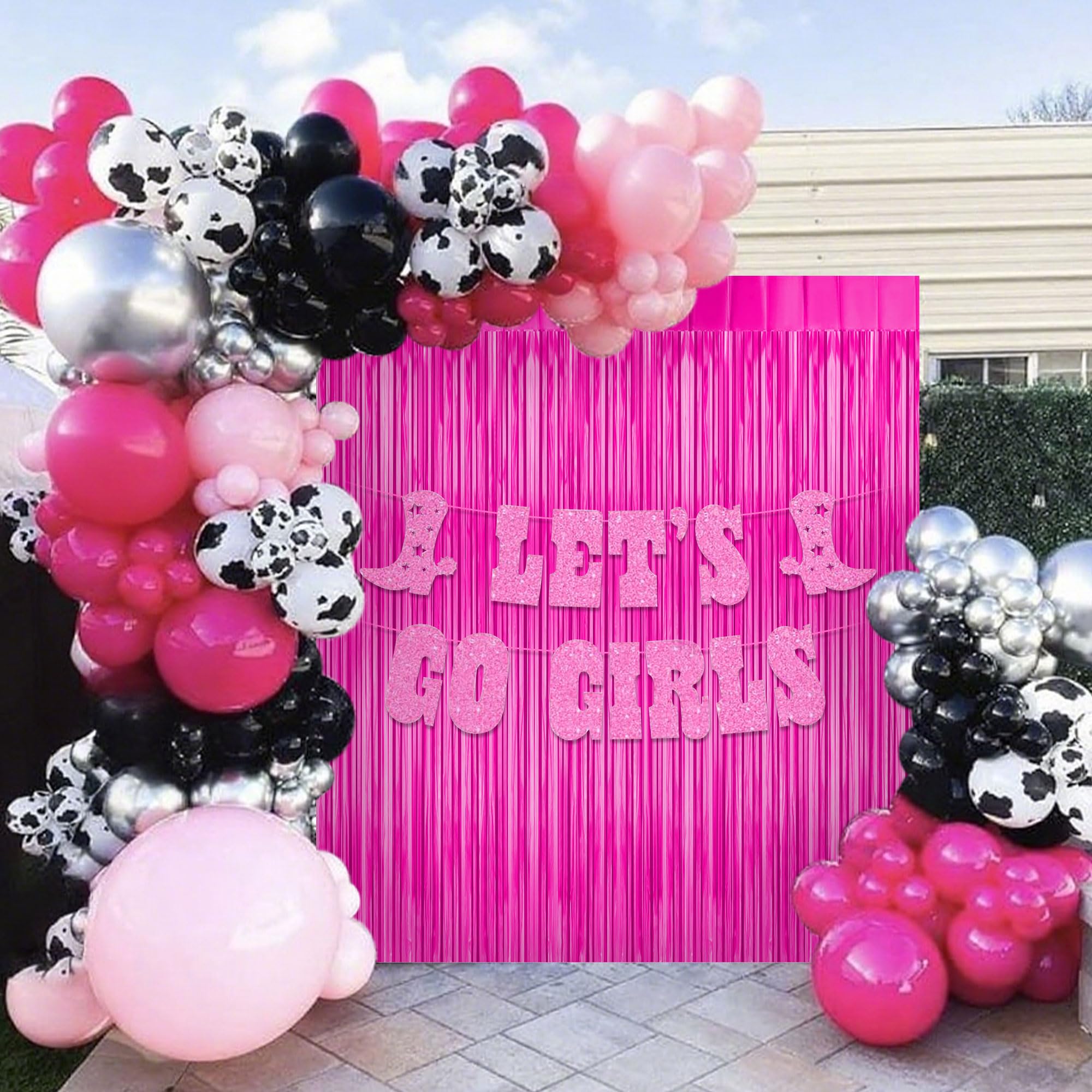 Pink Rodeo Party JeVenis Last Rodeo Hen Party Decorations Hot Pink Lets Go Girls ...