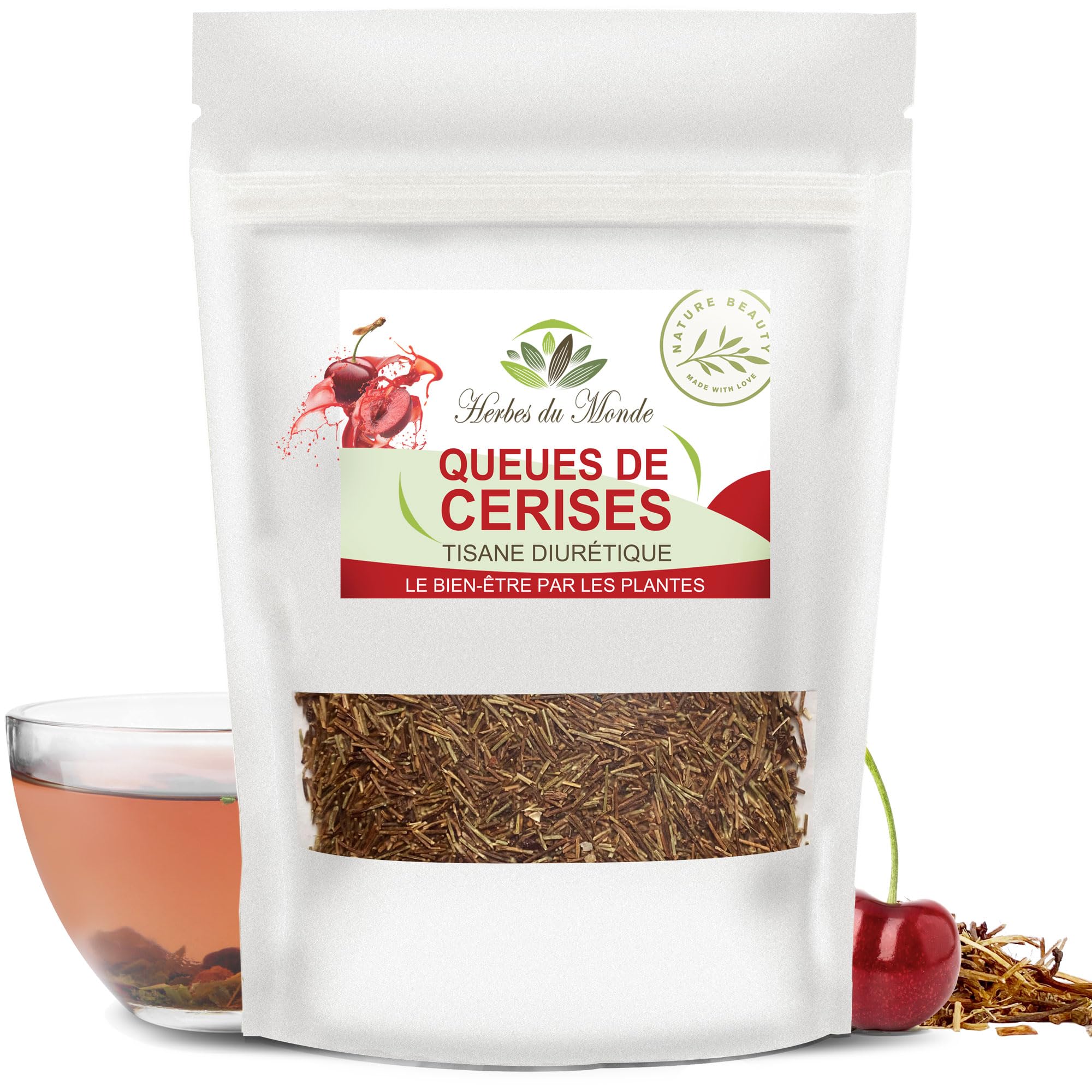 Herbes du Monde - Gambi di Ciliegia Tagliati 2 x 100 g - Lotto di 2 buste per infusione