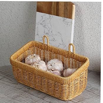 hanging basket 壁掛け バスケット ラタン 籐 Amazon｜LALADEFIEE 1個 かわいい籐バスケット 花用 吊り下げ