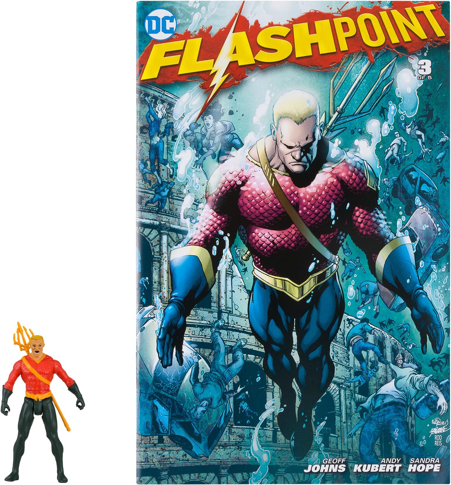 McFarlane Toys - DC Direct Page Punchers Aquaman 3in Figure with Flashpoint Comic