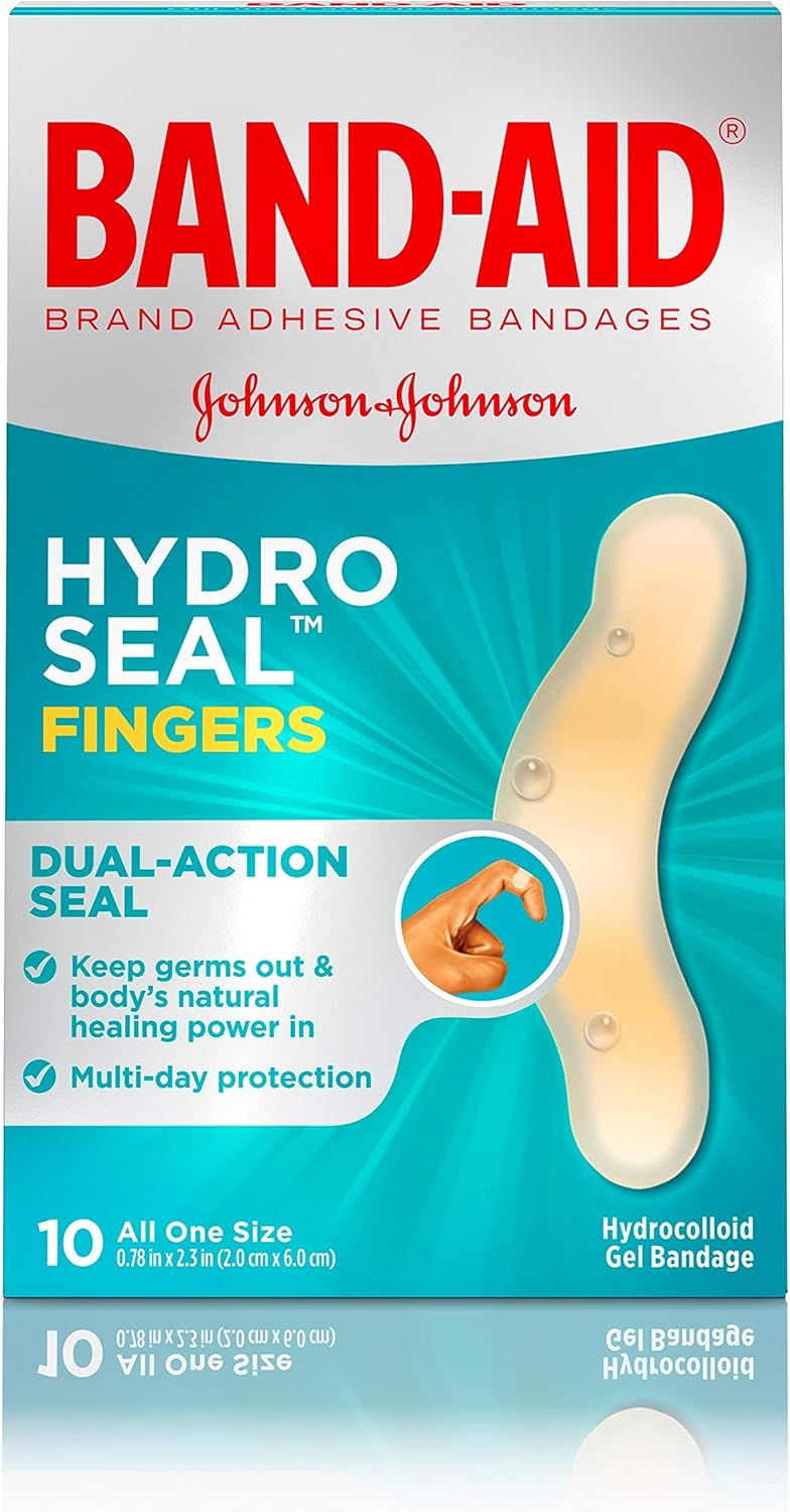 BandAid Brand Hydroseal Finger Adhesive Bandages for Wound