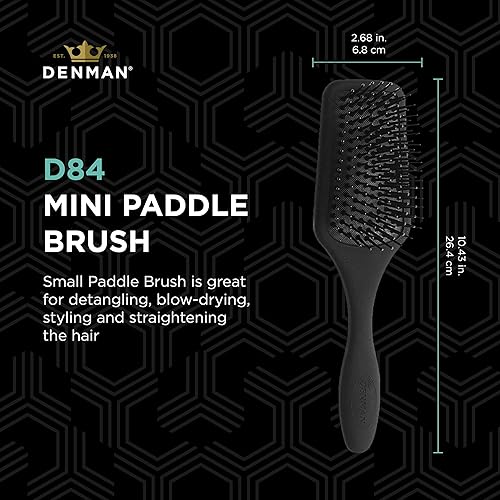 Miniatura 2 de Denman D84 - Cepillo de pelo con cojín de paleta pequeño para secar y desenredar - Estilo cómodo, alisado y alisado