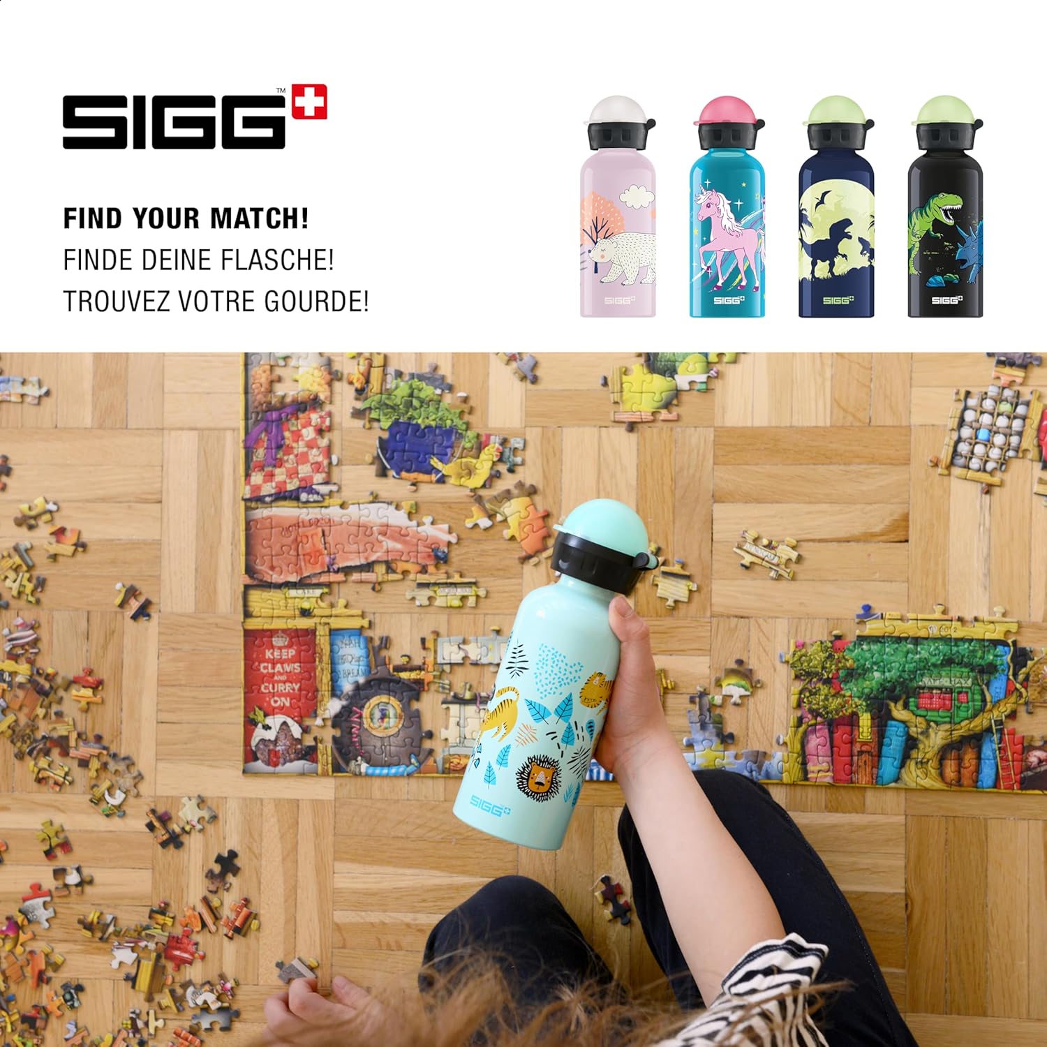 Sigg - Kids Water Bottle - KBT - Made in Switzerland - Neutral Taste - Leakproof - Lightweight - School, Sports - 14 Oz - Image 5