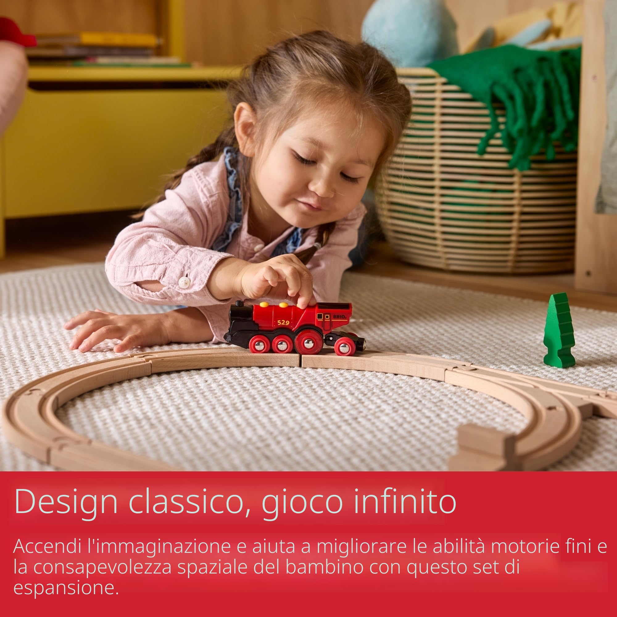 BRIO World 33401 Piccola gamma di binari - 11 binari in legno di faggio per il treno in legno BRIO - Consigliato per bambini dai 3 anni in su