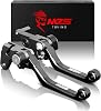 MZS Clutch Brake Levers Pivot Adjustment CNC Compatible with CRF150F CRF 150F 2003-2018 | CRF230F CRF 230F 2003-2018 | CRF250F 250F 2019-2020 Black