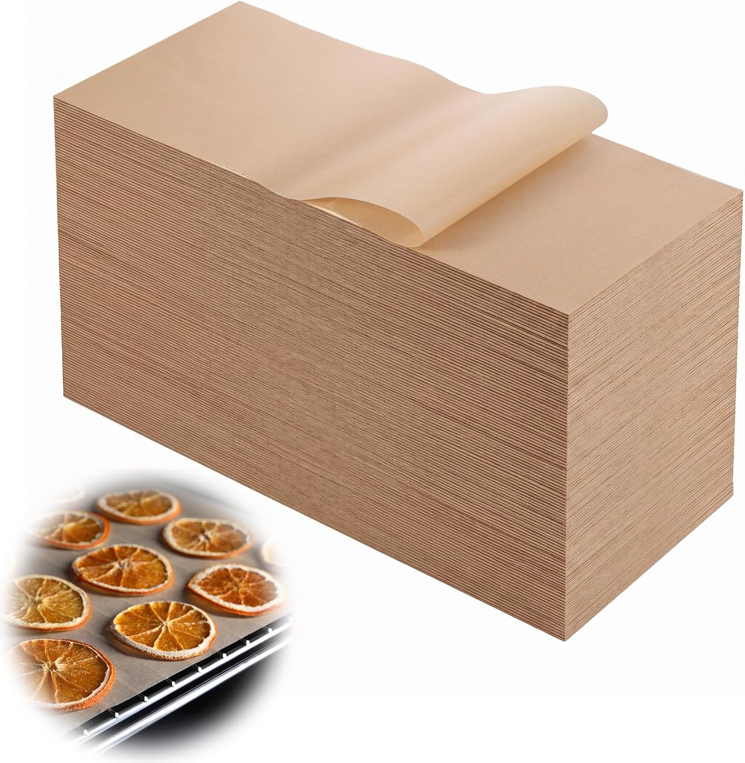 600 Pcs 17" x 6.8" Precut Parchment Paper Sheets for Harvest Right Freeze Dryer Accessories Non Stick Disposable Tray Mats Medium