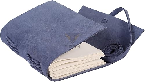 Miniatura 5 de TUZECH Cuaderno de escritura grande de sombras hecho a mano de cuero encuadernado para mujeres y hombres, regalo para cuaderno de bocetos de arte,