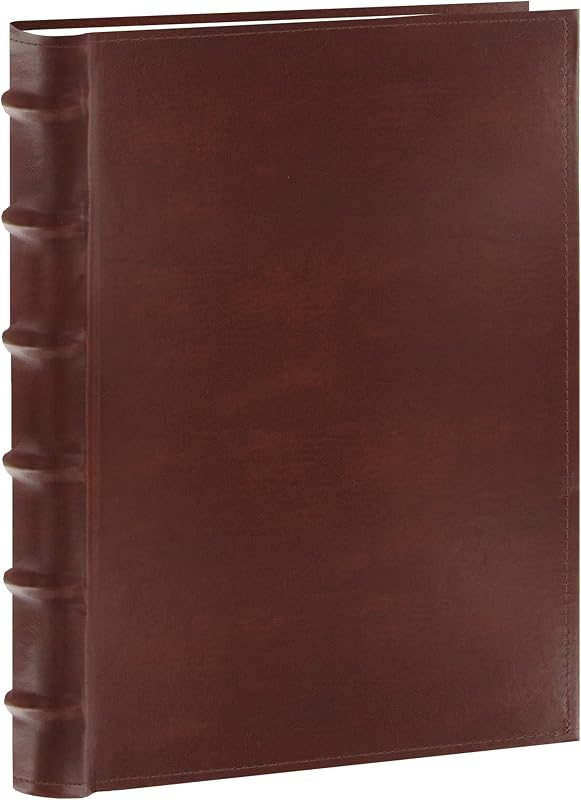 Pioneer Photo Albums - Álbum de fotos bidireccional de piel regenerada cosida, 300 unidades, 4 x 6, color marrón (paquete de 1)