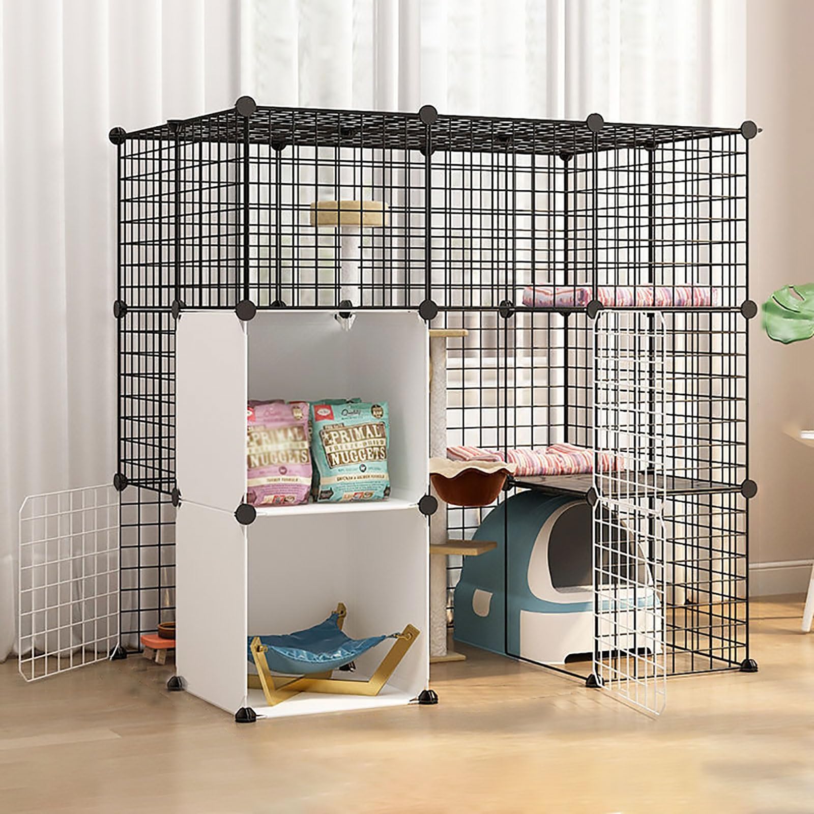 大型猫ケージ屋内 ? DIY 猫ベビーサークル取り外し可能な猫屋外エンクロージャ小動物ケージ猫フェンス  錦1 3 匹の猫に最適な大型運動場 (Size : 111x75x109 Amazon.co.jp: 大型猫ケージ屋内 - DIY猫ベビーサークル取り外し可能な