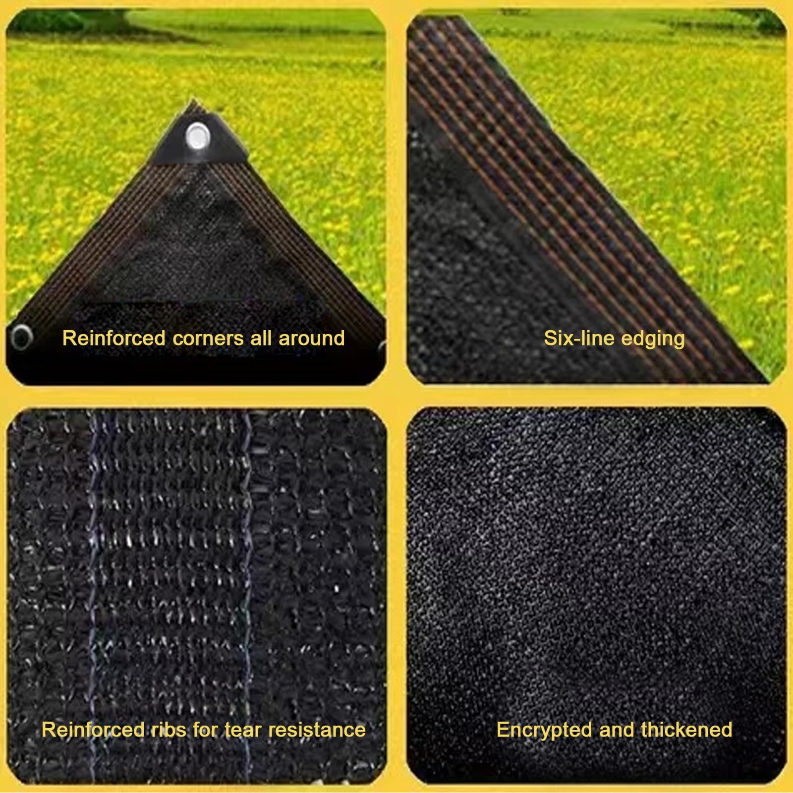 Malla Sombreadora Negro 4x9m, 95% Protección UV, Con Ojales Y Cuerda, Para Patio, Jardín, Piscina