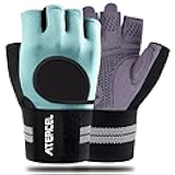 ATERCEL Weight Lifting Gloves Breathable Workout Gloves with Wrist Support for Gym, Exercise, Pull ups, Super Lightweight for Mens and Women, Full Palm Protection