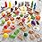 KidKraft 65-Piece Plastic Play Food Set for Play Kitchens, Fruits, Veggies, Sweets, Drinks and More, Gift for Ages 3+