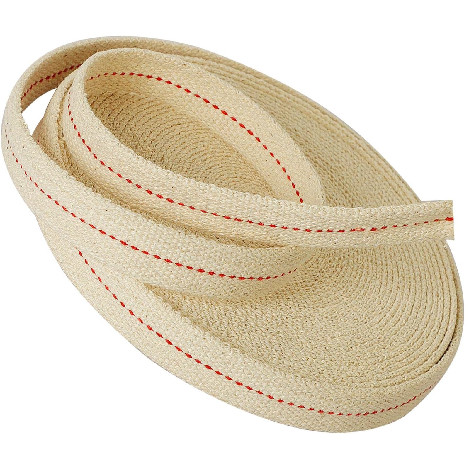 ZOENHOU 3/4 Inch 33 Feet 100% Cotton Oil Wicks, Oil Lamp Wick with Red Stitch Replacement Oil Lanterns Wick for Kerosene Burner Lighting or Paraffin Oil Based Lanterns