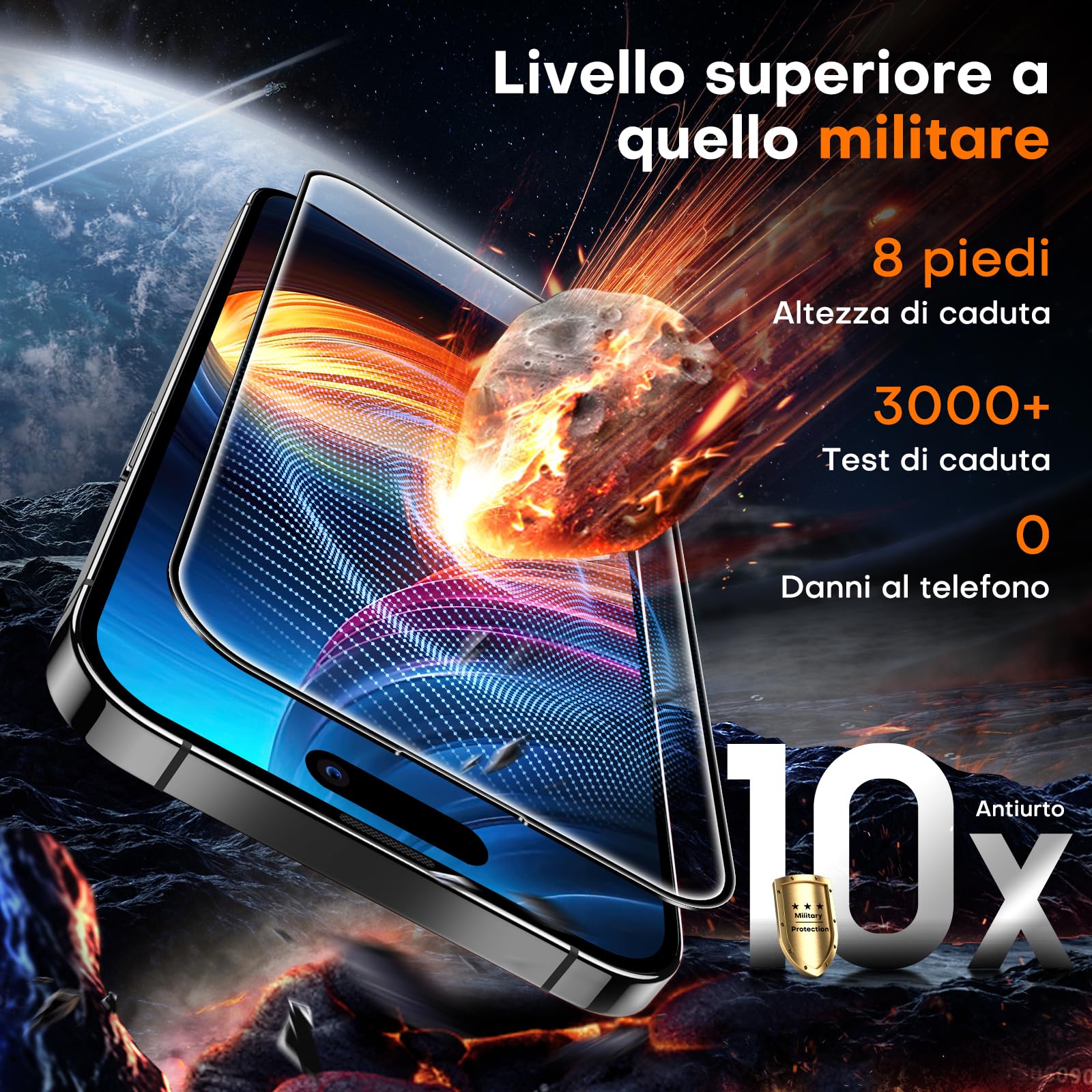 TOCOL Pellicola Protettiva per iPhone 16 6,1 Pollici, Rimozione Automatica Della Polvere, Installazione Rapida, Copertura Completa, Senza Bolle, Durezza 9H Vetro, 2 Pezzi