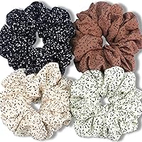 Vista 10 de IVARYSS Coleteros Extra Grandes para Cabello Grueso de Mujer, Coletero Jumbo de Terciopelo Premium Suave, Banda Elástica Grande XL de 6 Pulgadas