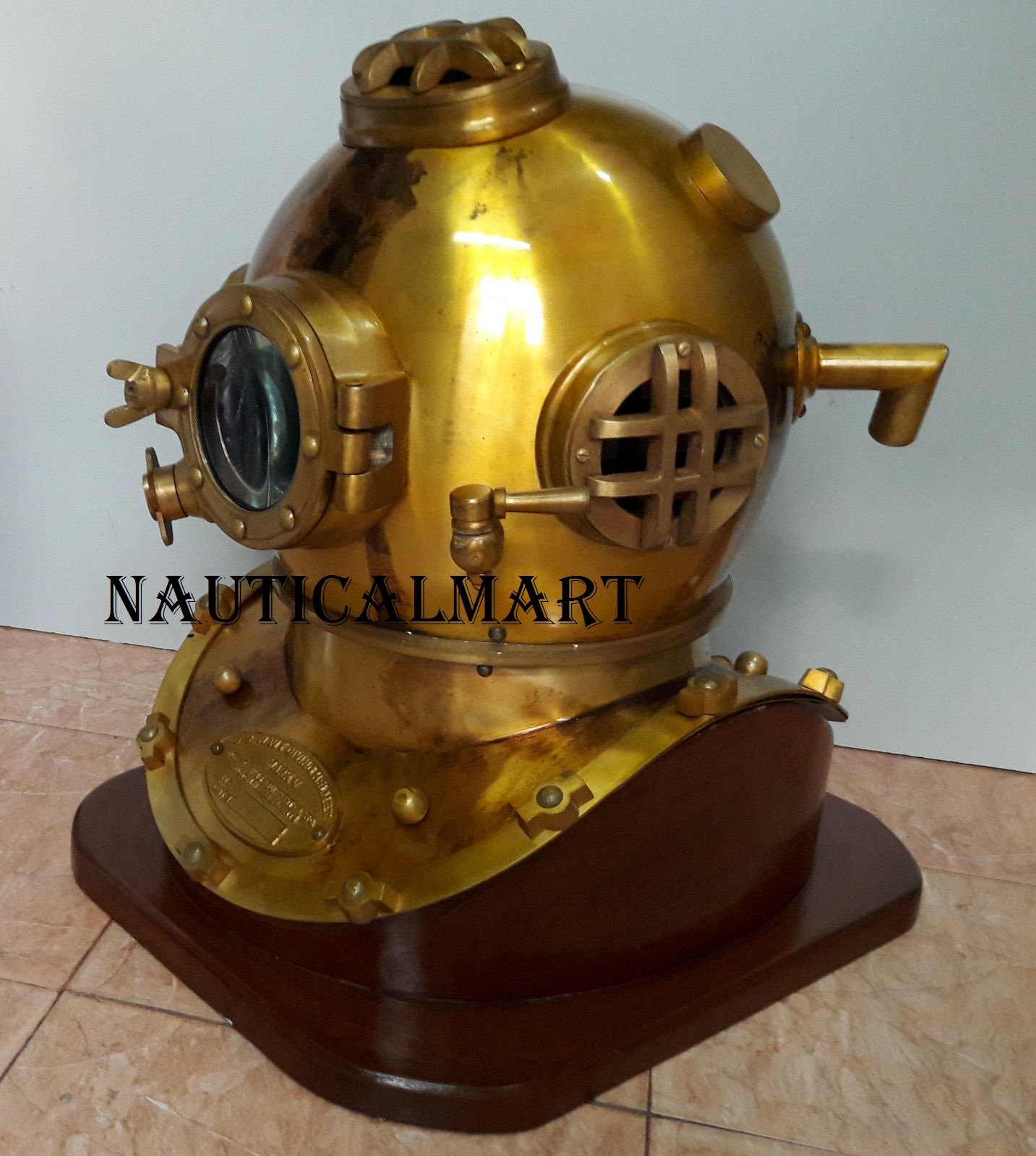 Antique Diving Divers Helmet Solid Steel U.S Navy Mark V Full Size 18 Inch
