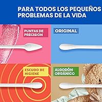 Vista 9 de Q-tips Hisopos de algodón, originales, para el hogar, primeros auxilios y belleza, 100% algodón, 500