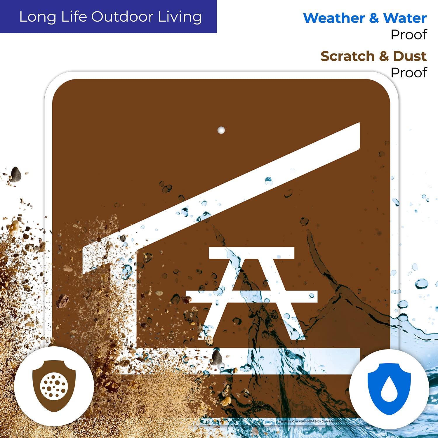 Picnic Shelter Sign, 18x18 Inches, Rust Free .063 Aluminum, Fade Resistant, Made in USA