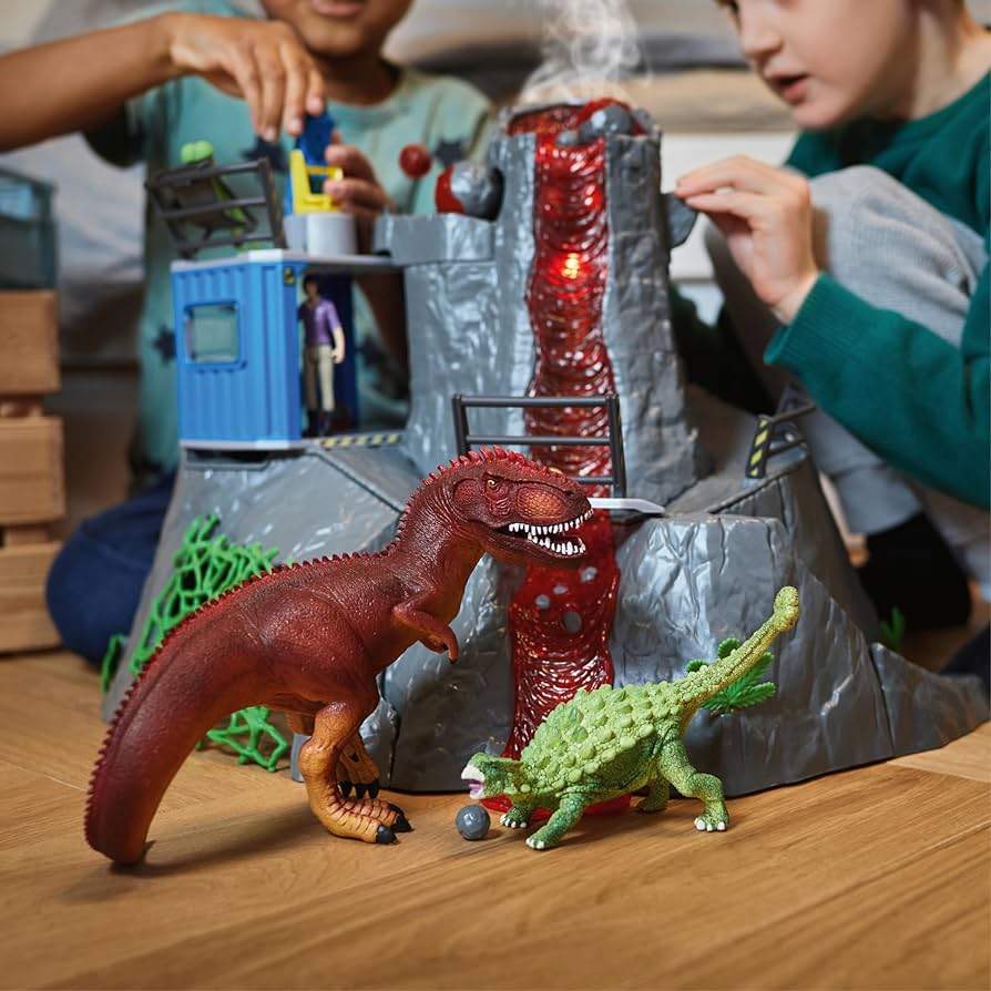 Amazon.com: Schleich Dinosaurs - Volcano Expedition Base