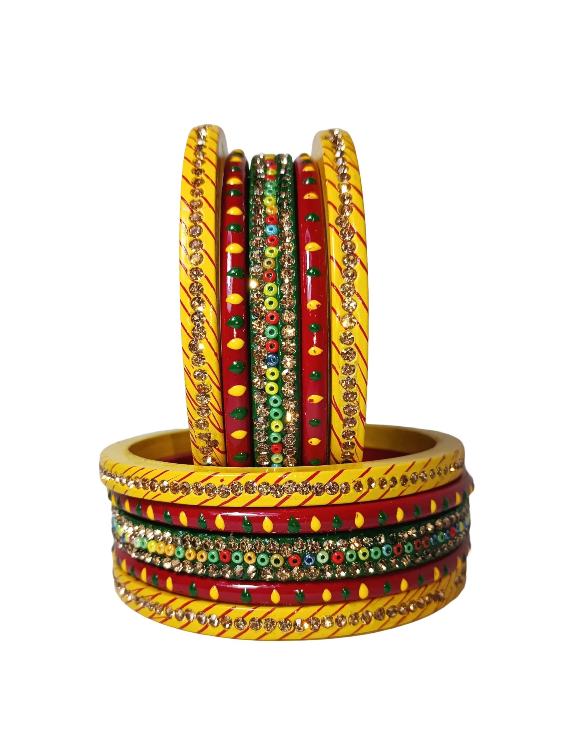 Radhe rani bangles Jaipuriya Lakh Bangles Design Chuda Sat Bangles Set For Women | Lakh Ka Multi Colour Chuda Bangles 100% Hand Made Making From Jaipur | Rajasthani Chuda | (2.6) (B0D54N5JQ3) Amazon Price History, Amazon Price Tracker