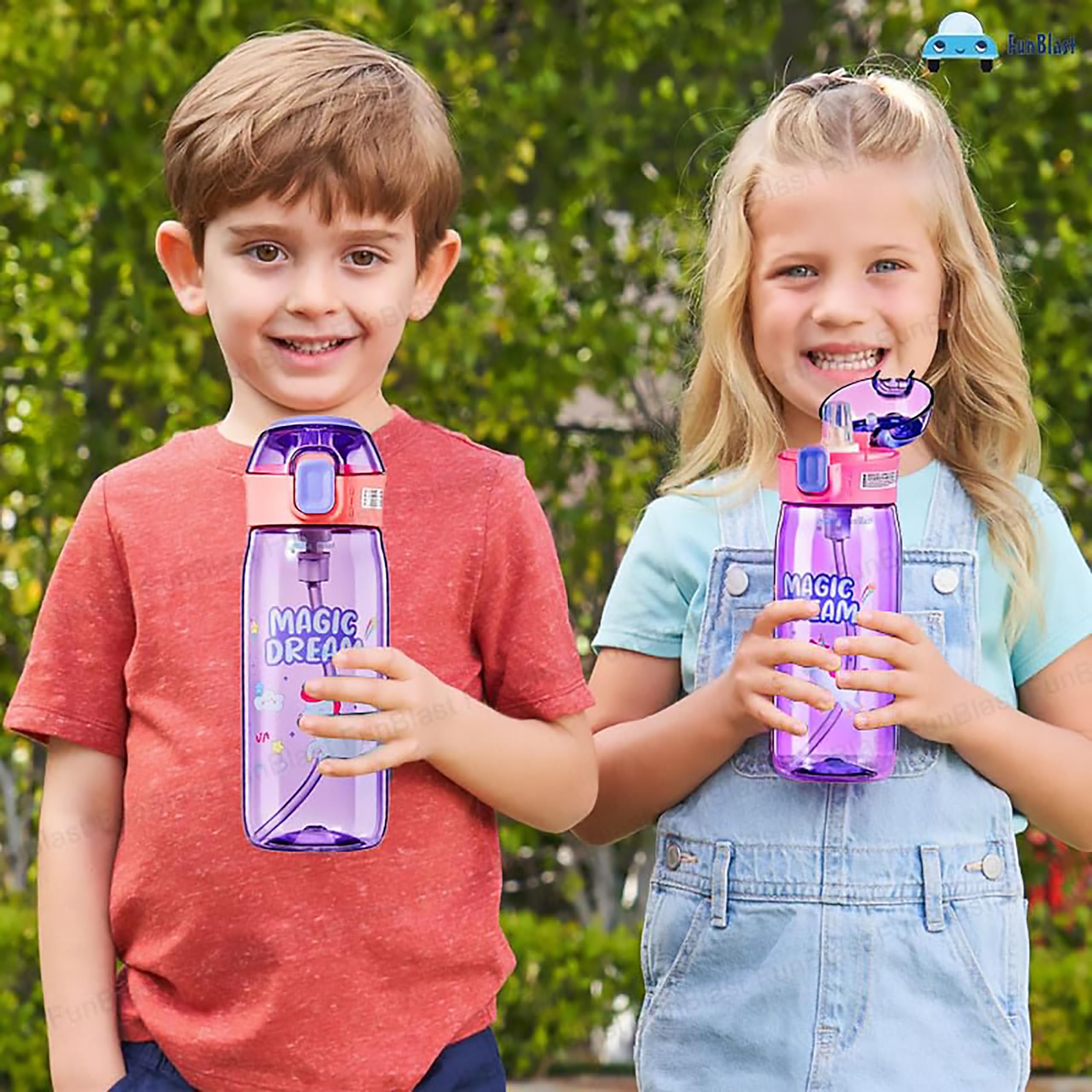 FunBlast Cute Water Bottle with Sipper, Water Bottle for kids, Sipper Bottle for Kids - Anti-leak Cartoon Kids Water Bottle for Kid (630 ML) (Unicorn) - Image 8 thumbnail