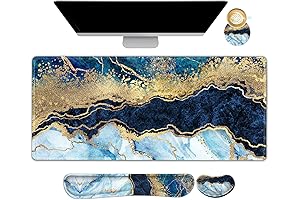 ARTSO 4-Piece Mousepad and Wrist Rest Set: Enhanced Gaming and Office Comfort