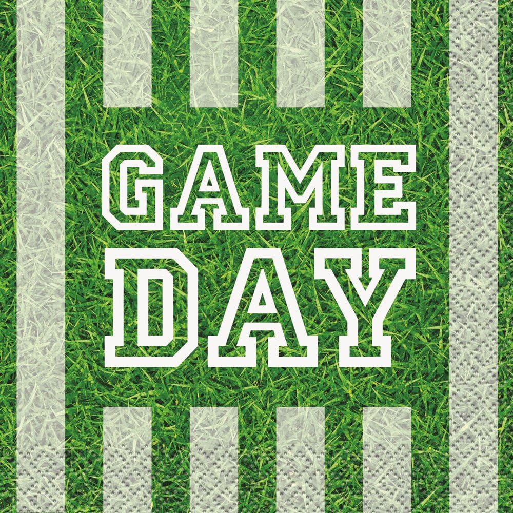 Game Day Football Beverage Napkins 10", 16 Ct.