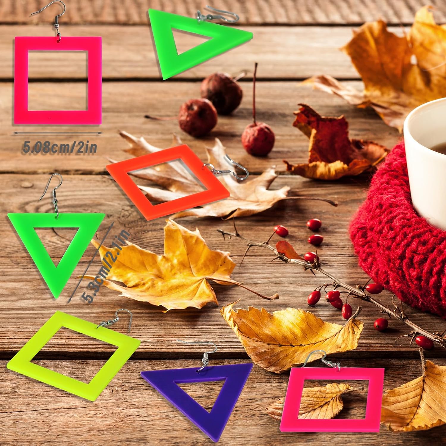 YAROMO 80s Neon Costume Set, 80s 90s Leg Warmers Yoga Headband Wristband Fanny Pack for Women - Image 8