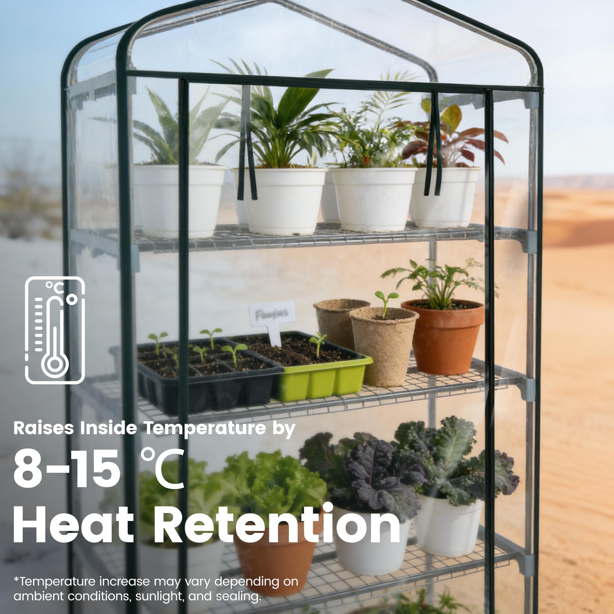 Amazon.com : Worth Garden 50% Extra Wide Mini Greenhouse 5 Tier