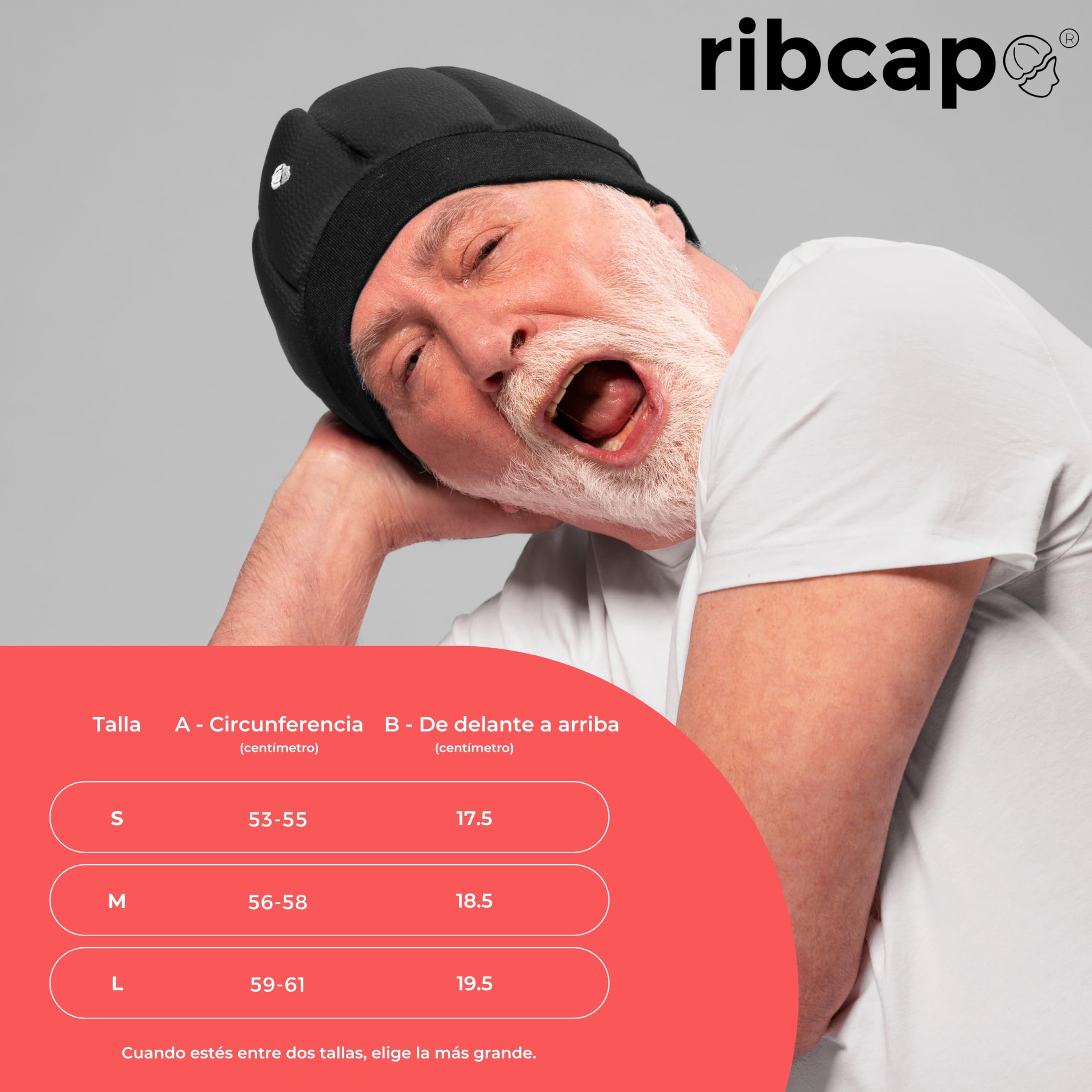 Ribcap Gorro para Dormir Kate | Casco Protector y Suave para la Noche