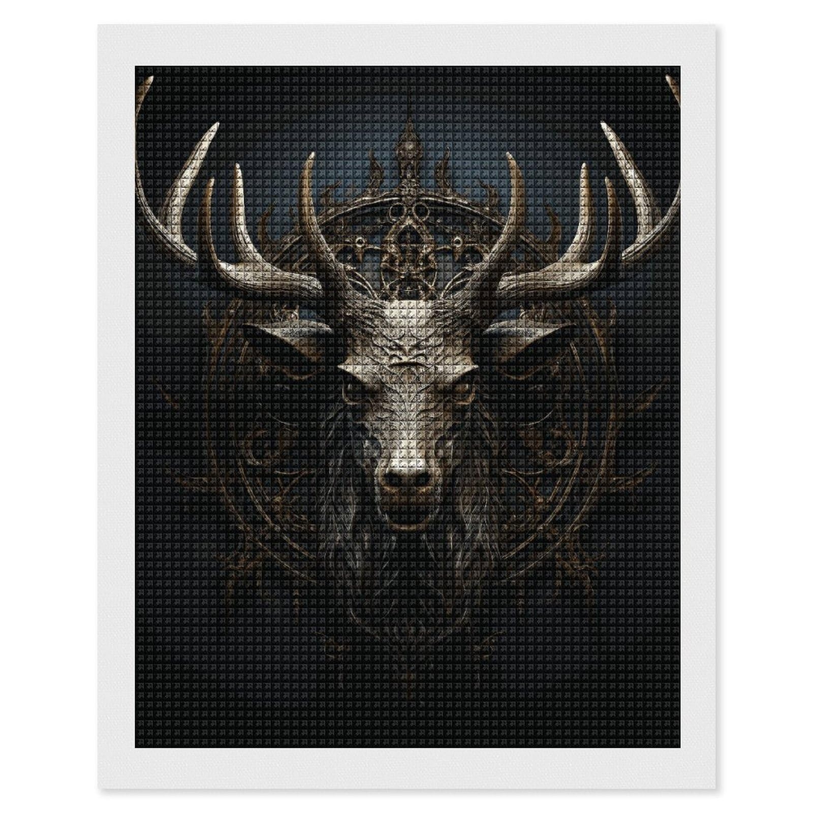 Antlers Diamond Art Kits for Adults, DIY 5D Diamonds Painting Kits for Beginner, Round Full Drill Diamond Dots Painting, 16"x20" Diamonds Pictures Gem Art and Crafts Wall Decor