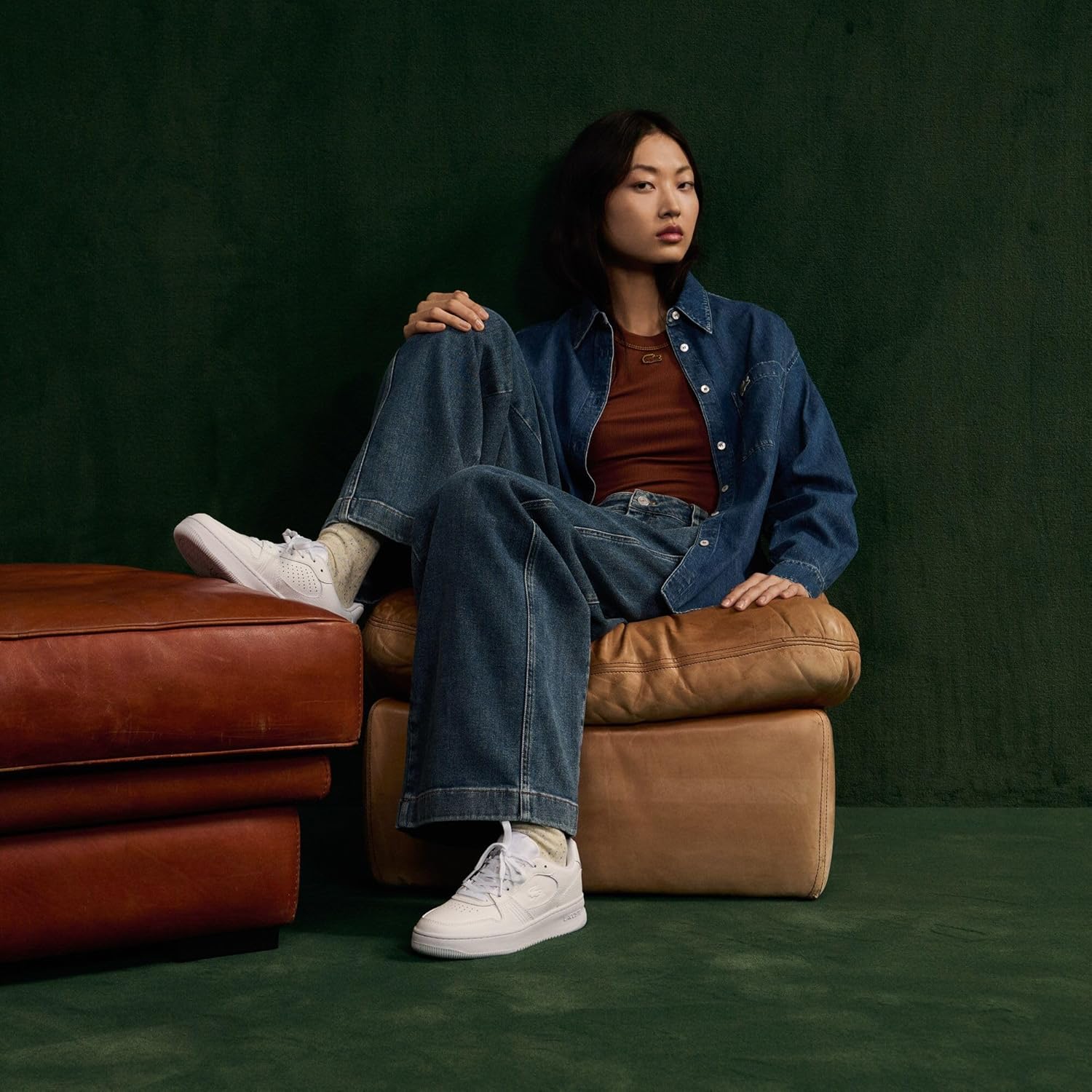 Lacoste Womens L001 Set Sneaker, WHT/WHT, 5 - Image 8