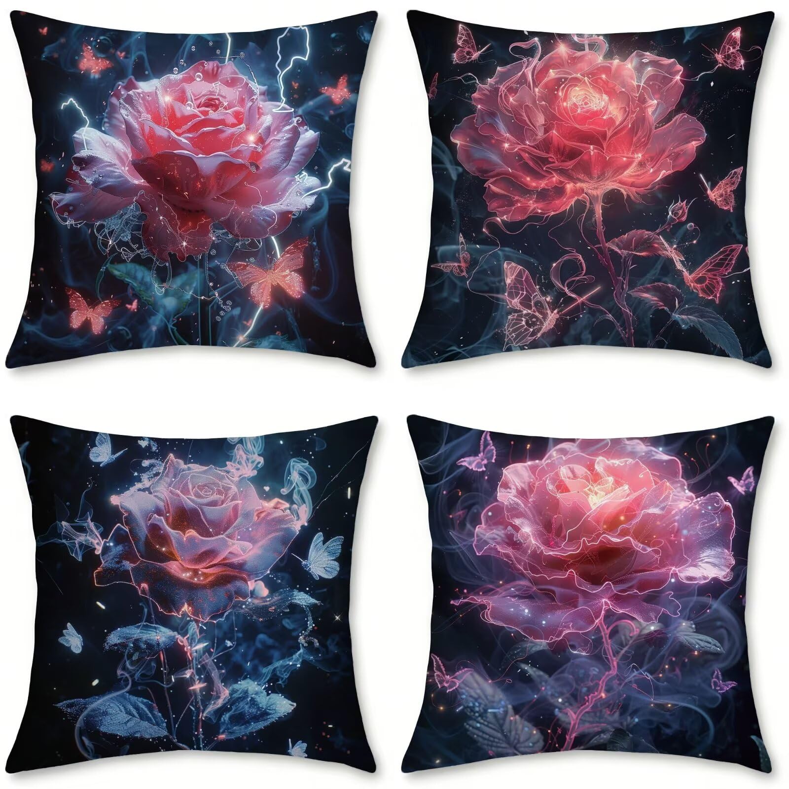 Coussin déco jardin fleurs roses pour instaurer une ambiance douce et sereine