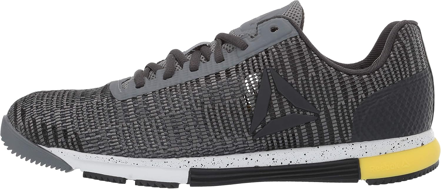 Reebok Men's Speed Tr Flexweave Cross Trainer 8 Cold Grey/White/Go Yellow