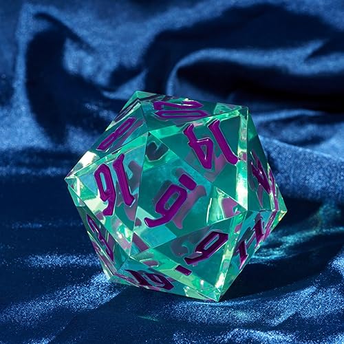 Miniatura 4 de Dados DND de 20 caras de 2.165 in, dados poliédricos gigantes D20 D&D D20 grandes con caja de regalo para Calabozos y Dragones, juegos de mesa RPG