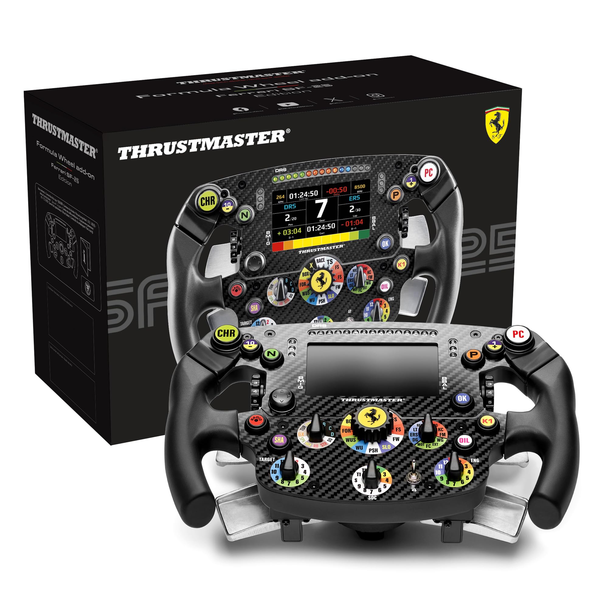 Thrustmaster Formula Wheel Add-On Ferrari SF-25 Edition, Volante da Corsa Replica su Licenza Ufficiale per PS5, PS4 e PC