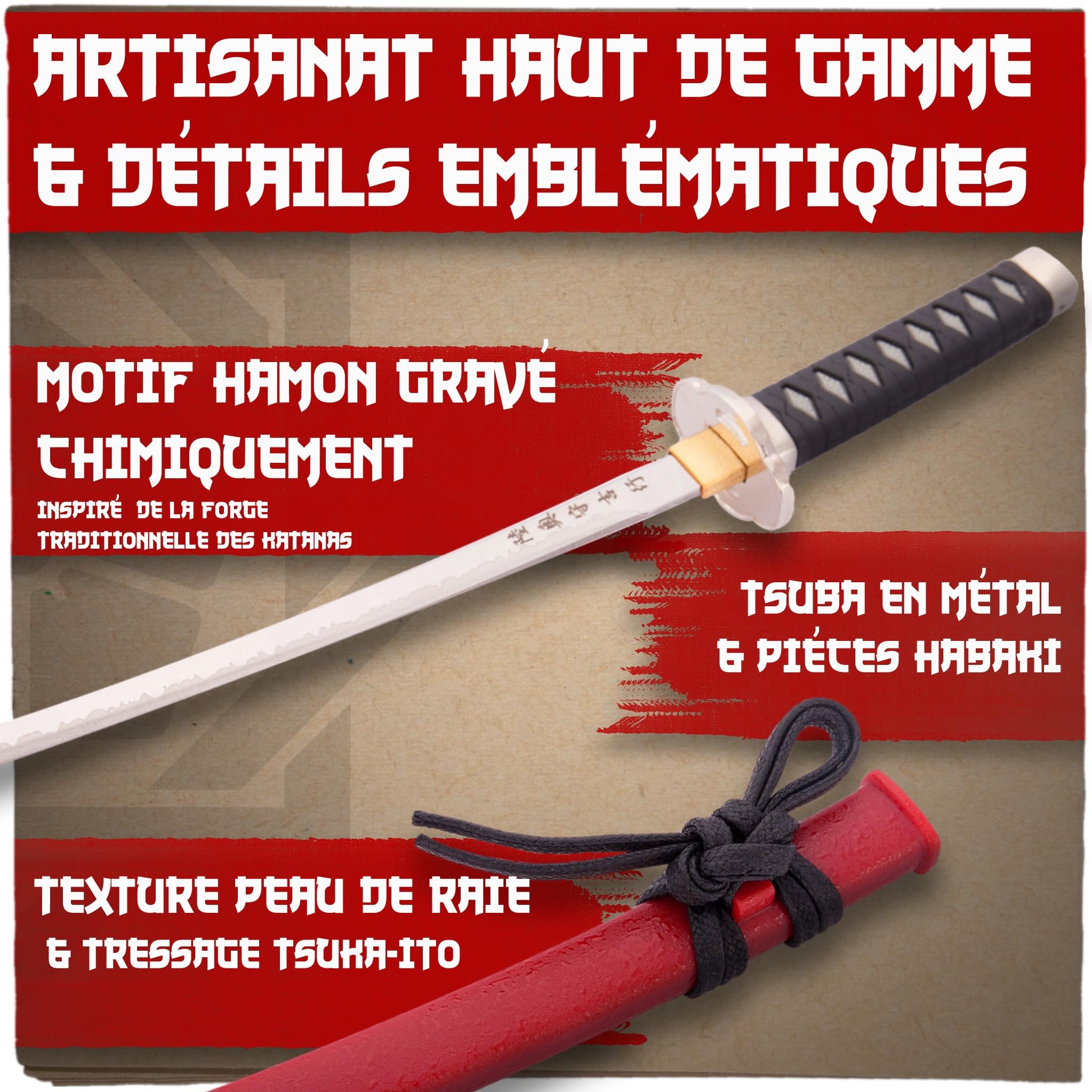 57 SPECIAL REPLICAS Ouvre-lettres épée Mini Katana Acier 20 cm Fabriqué au Japon Avec Support Inclus Clans Japonais Coupe Papier Pour la Décoration ou Comme Cadeau (Sakamoto Ryouma MT-32R)