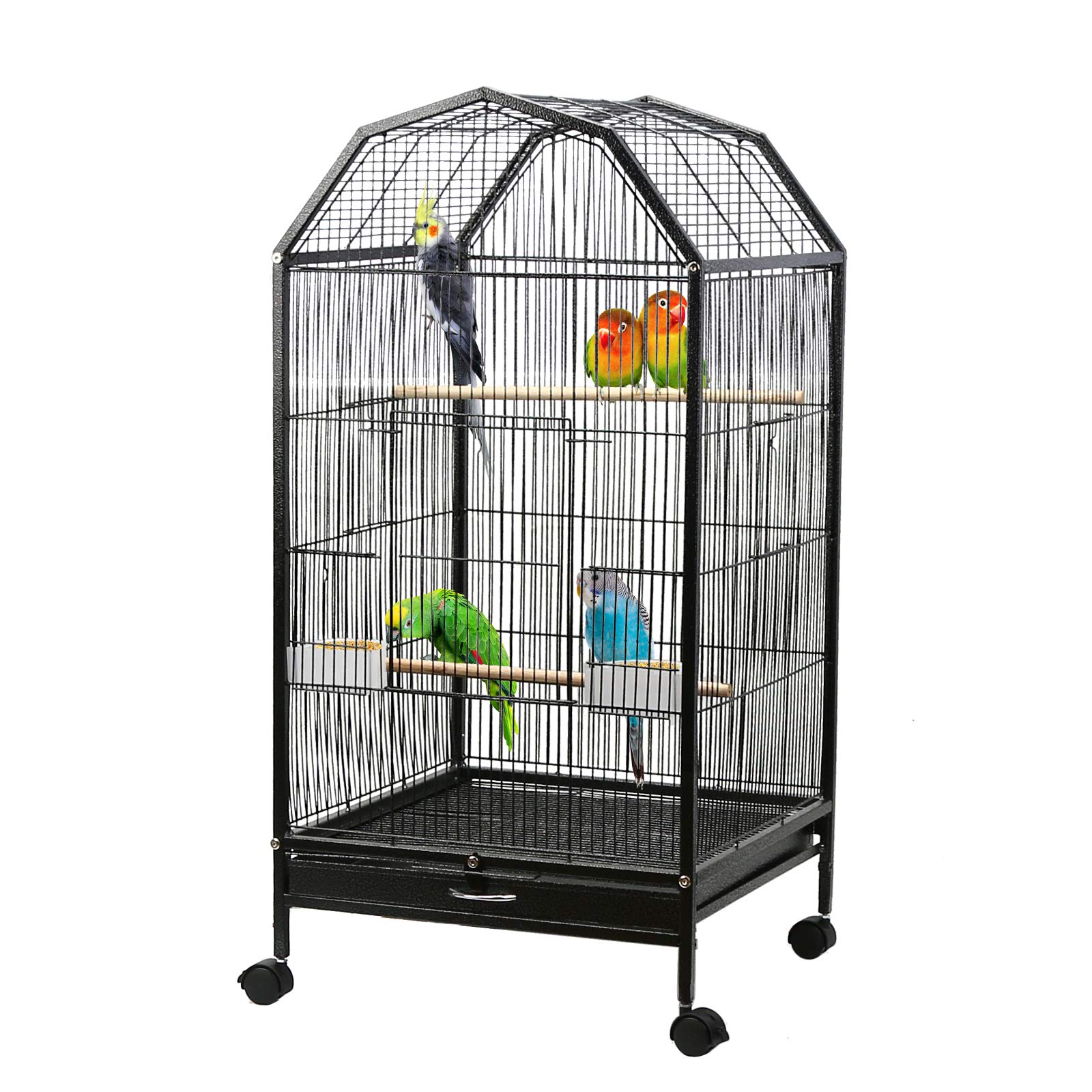 Buy Ibnotuiy Parakeet Bird Cage with Rolling Stand Metal Pet Bird