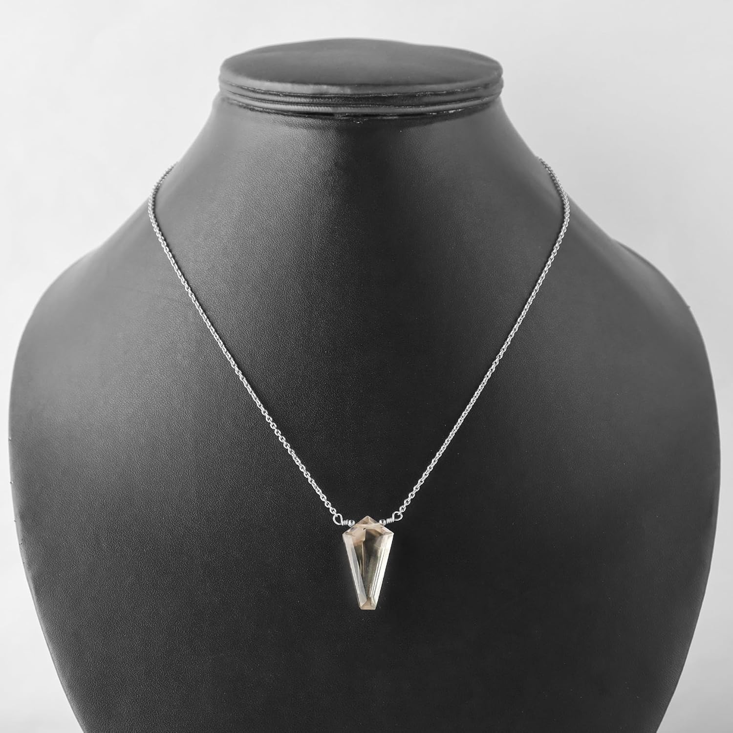 Natural Green Amethyst fancy Kite Shape Necklace Polished Gemstone Healing Crystals Gift for Her Birthday Gemstone Jewelry 18 inch Weight 10 Carat Stone Size Approx 10 MM (Green Amethyst) - Image 5