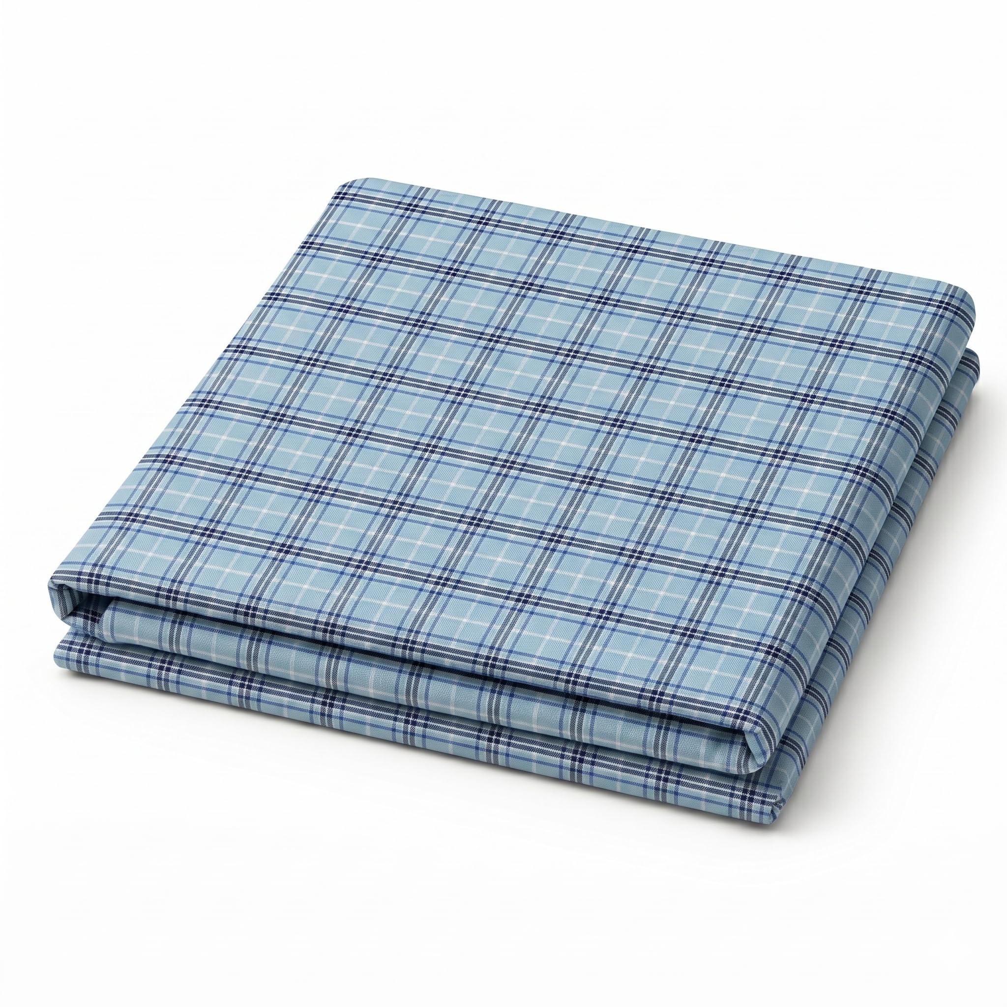 texworks Shirt Fabric For Men | Unstitched | 100% Cotton | Light Blue and Navy | Elegant Checks | Yarn-Dyed Shirting | 1.60m for Shirt (58" Width)-picture-35