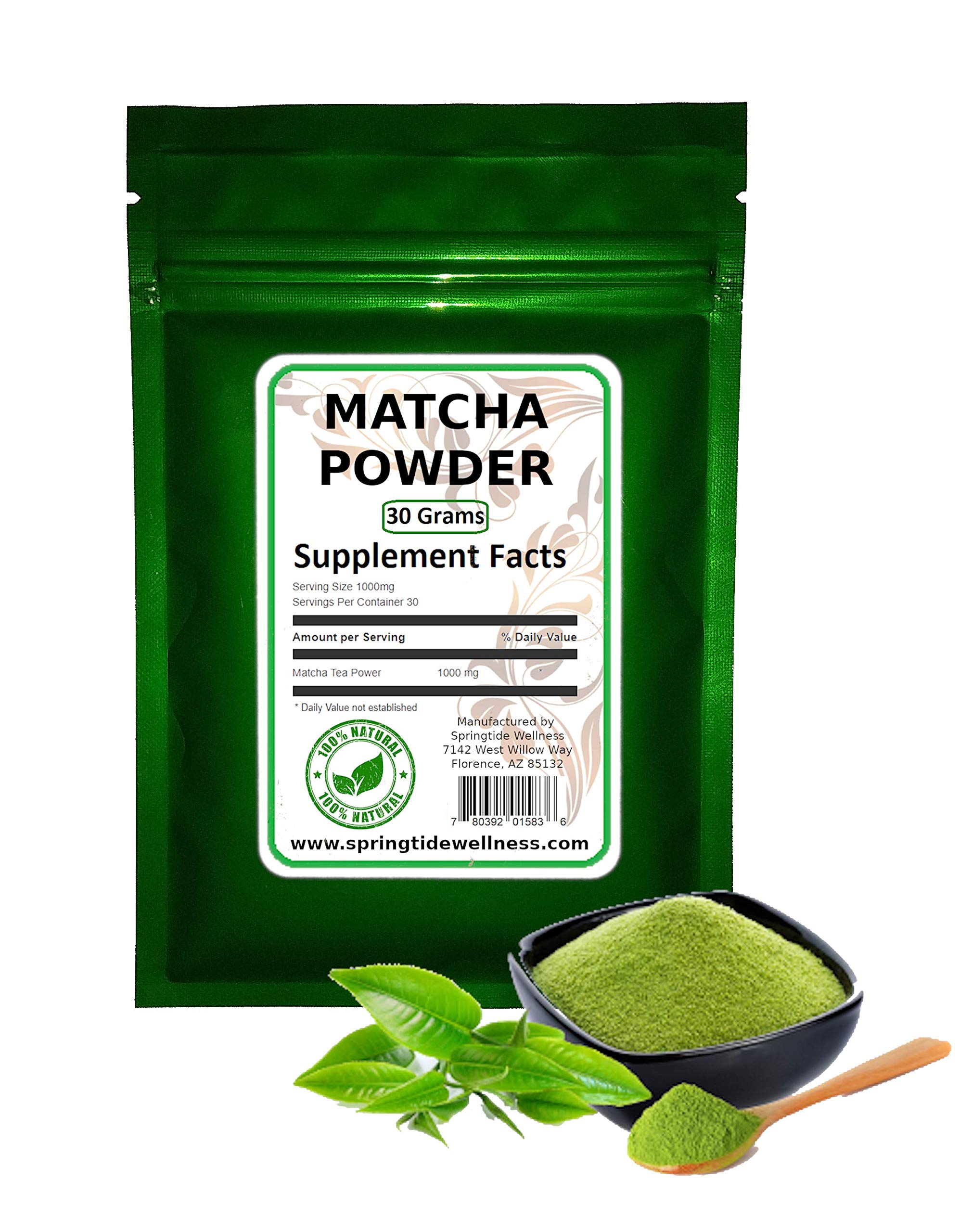 100 Natural Herbal Matcha Green Tea Powder
