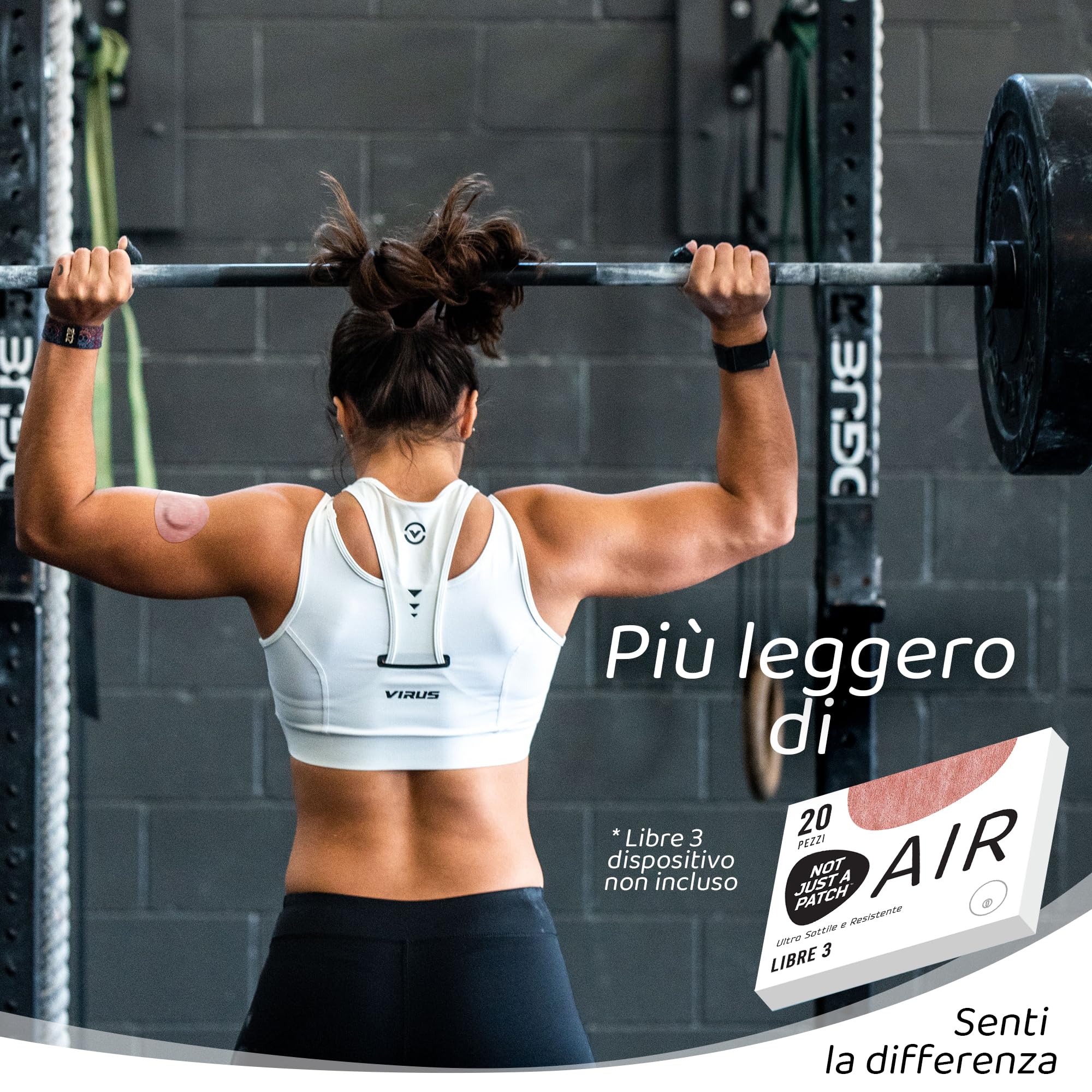 Not Just a Patch Coperture per Sensore Air Libre 3 Plus (Confezione da 20) – Cerotti Adesivi Sottili, Resistenti e Leggeri con Aderenza Ultra Forte di 14 Giorni