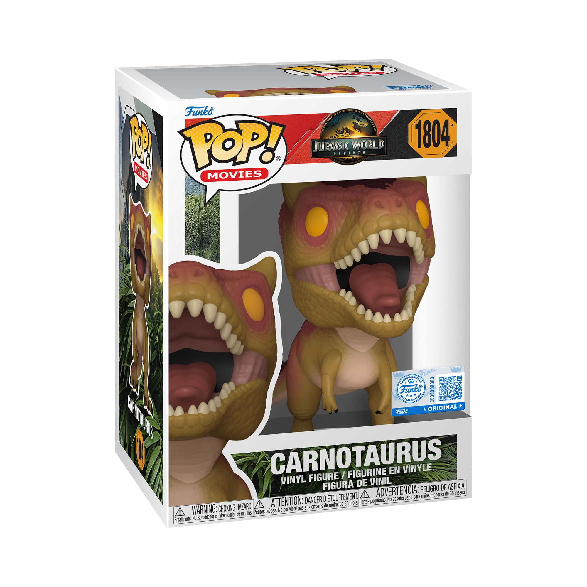 Funko Pop! Movies: Jurassic World: Rebirth - Carnotaurus - Collectable Vinyl Figure - Gift Idea - Official Merchandise - Toys for Kids & Adults - Movies Fans - Model Figure for Collectors