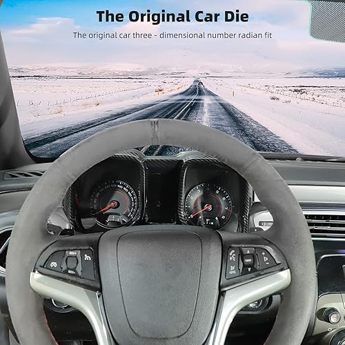 Miniatura 7 de CheroCar Para Chevrolet Camaro Dashboard Cover Panel Trim Decoración Compatible con Chevrolet Camaro 2010-2015 (fibra de carbono)