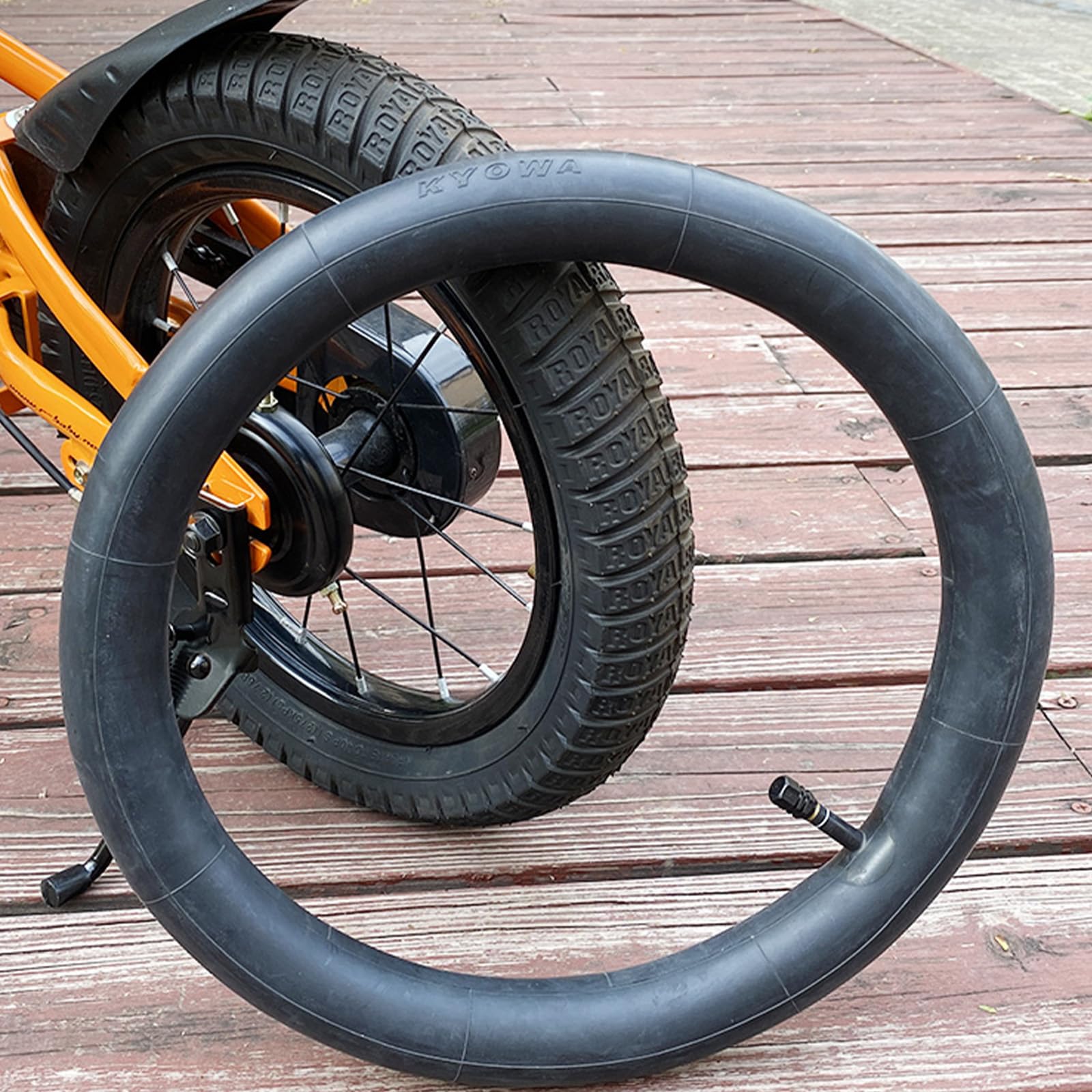 Paquete de 2 cámaras para Bicicleta de 22"/24"/26" x 1.75/1.95/2.125, Cámara Interior con válvula, Neumático de Repuesto a Prueba de Golpes para Bicicleta de montaña,Negro,24"x1.95"