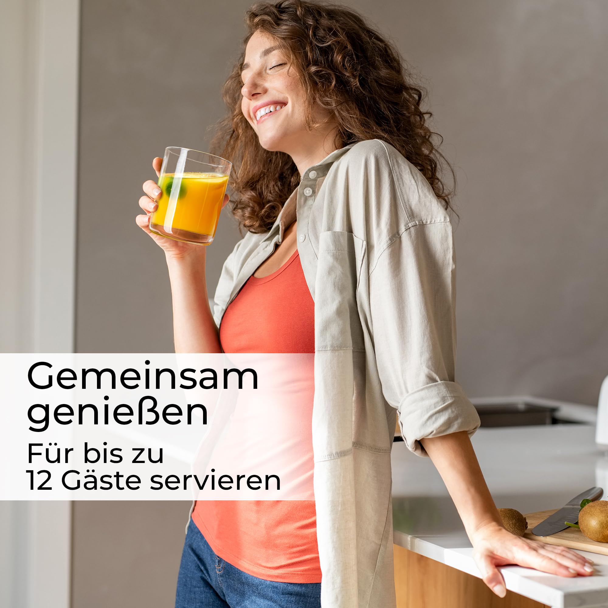 MIAMIO - Trinkgläser Set/Wassergläser Set (12 Stück) - spülmaschinenfest | Trinkgläser / Glas Set für Wasser, Saft und Getränke, Gläser Set für den Alltag (6x370ml, 6x 450ml)